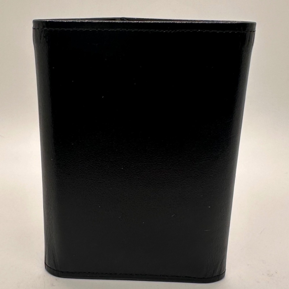 Prince Gardner Cowhide Leather Billfold Wallet Sleek Black Men's Classic Vintage